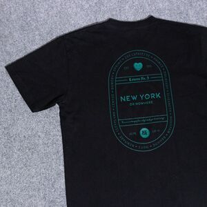 New York or Nowhere NYON Lovers No. 3 Black Short Sleeve T-Shirt Medium Cotton